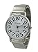 Unisex Silver-Tone Stainless Steel Stretch Band Easy to Read Watch-Medium Size