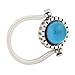 Mojo Antique Sterling Silver Plated Spinner Ring Round Stone Color Change Mood Rings MJ-RS035 (9)