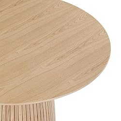 Mushroom-Shape Wooden Round Dining Table Modern