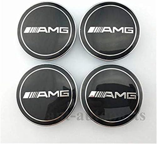 fanlinxin 4pcs AMG Logo Wheel Center Hub Cap Badges Emblem Sticker Fit Mercedes Benz 60mm