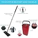E-Day Smart Flat Mop Bucket with Wringer for Home Kitchen Floor Cleaning - Microfiber Mop System with Bucket and 2 Washable Mop Pads - Dry or Wet Floor Mop Set with Self-Cleaning System - Red