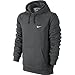 Nike New Men's Club Hoodie-Swoosh Charcoal Heather/White X-Large