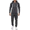 C-IN-C Herren Jogginganzug Sportanzug Modell 74 (Schwarz, M)