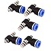 Sydien 5 Pcs 6mm Tube to M5 Male Thread Push in to Connect Fittings Pneumatic Flow Speed Control,Air Flow Control Valve