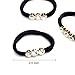 Luxxii - Elastic Rhinestone Hair Ties Band Rope Headband Elastic Ponytail Holder Scrunchies for Women Girls Hair Band (Pack 3, Black)