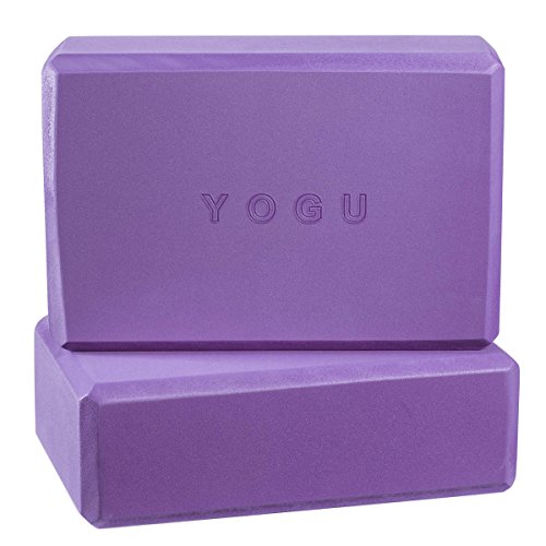 YOGU Yoga Blocks Set of 1 or 2 EVA Foam or Cork Wood