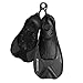ANGGO Short Swim Fins for Diving and Snorkeling (Black,L)