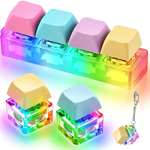 SLEEPHEAD®3 Pcs Decompression Toys Keyboard Clicker Toy Keyboard Cube Mechanical Key Button Stress Relief for Adult Gifts to Relief Pass Time (Funny)