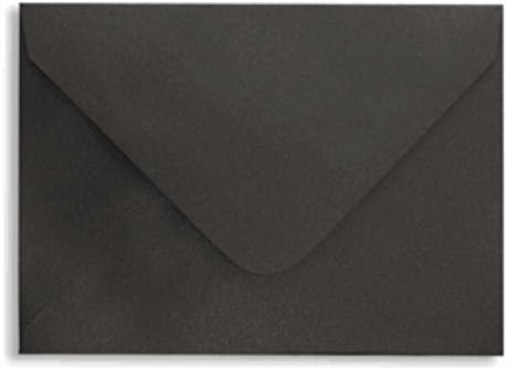 Ebony A7 Euro Curved Flap Invitation Envelopes - Pack of 50