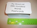 100 Fry Fifth Hundred Sight Word Flashcards.