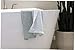Buddha Bath Extra Long Exfoliating Shower Towel Washcloth (Medium Exfoliate) - Silver Blue & White - (2 Pack)
