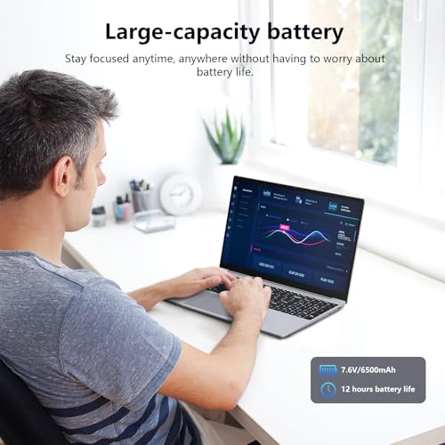 Gezoon 15.6 inch Laptop, 12th Alder Lake N100(Turbo 3.4GHz) Processor,12GB RAM, 512GB SSD, 2K FHD IPS Laptops, 2.4G/5G WiFi, Webcam,Full-Featured Type-C,Ultra-Thin Notebook