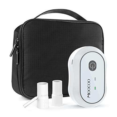 CPAP Cleaner and Sanitizer, Moocoo 2020 Newest Portable CPAP Sanitizer Bundle Rechargeable for CPAP Machine, Mask, Tube and Equipment, Includes T Adapter, Cleaning Bag, Heated Hose Adapter
