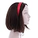 Bright Red 1 Inch Wide Leather Like Headband Solid Hair band for Women and Girls