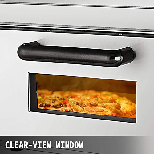 VEVOR 14'' Commercial Pizza Oven Countertop,110V 2000W Stainless Steel