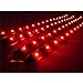 AGPtek® 4x 30cm LED Car Flexible Waterproof Light Strip Red