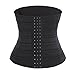 Waist Trainer Corset for Weight Loss Sport Workout Shaper Tummy 4 Steel Boned (S, Black-4 Steel Boned)