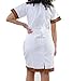 shekiss Womens Bohemian Bodycon Dashiki African Vintage Print Sexy V-Neck Club Midi Dress White/Red 3X