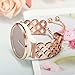 TRUMiRR Watchband for Vivomove HR Rose Gold Women, Bling Hollow Stainless Steel Watch Band Quick Release Strap Jewelry Bangle Wristband for Garmin Venu/Luxe/Style