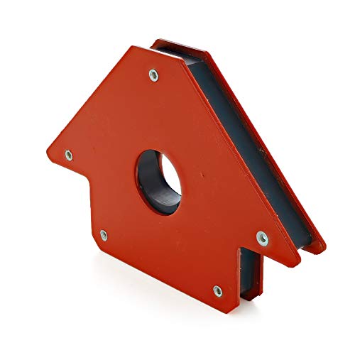 Ram-Pro Strong Angle Welding Magnetic Arrow Holder Magnet Support Jig Holder Red Painted Compact Design Heavy Duty Steel Multiple Angles with a Grip Hole Pack of 4