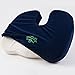 Coccyx Seat Cushion Butt Pillow - sciatica pain relief, lower back support for office chair pad, bbl pillow after surgery, with tote bag and 3 Color Covers (Blue, Gray, Black), cordus para la espalda