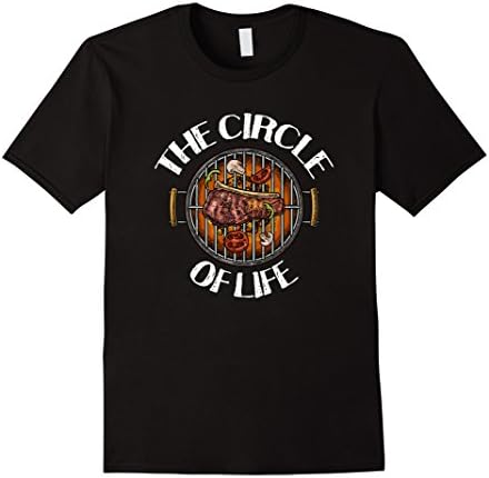 Mens The Circle of Life! Barbeque and Grilling T-Shirt 2XL Black