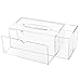 MyGift Deluxe Clear Acrylic Counter Top Multi Compartment Storage Organizer Box Tray w/Tissue Dispenser Box