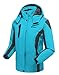 Ubon Women's Winter Waterproof Ski Jacket Windproof Hooded Snow Jacket Outdoor Wear(Blue,US M)