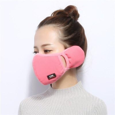 QNDD Winter Warm Face Mask Earmuffs Cloth Mouth Mask Men Women Thicken Mouth-muffle Safety Particle Respirator Filters Bacteria Protection Anti Dust Anti-fog Windproof Earmuff