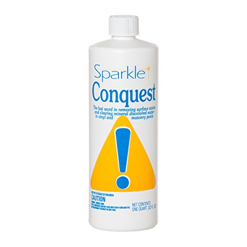 Alden Leeds Quart Liquid Concentrated Stain Remover Conquest Vinyl & Masonry Swimming Pools - 20,000 Gallons per Quart Sparkle 3070