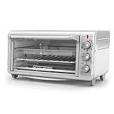 Black+Decker TO3265XSSD Extra Wide Crisp 'N Bake Air Fry Toaster Oven, Fits 9" x 13" Pan, Silver