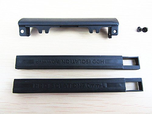 GGZone HDD Hard Drive Caddy Cover + 7mm Isolation Rubber Rails Replacement for Dell Latitude E6440