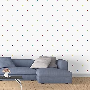 Wall Murals for Bedroom Abstract Colorful Dots Collage Removable Wallpaper Peel and Stick Wall Stickers - 66x96 inches