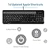 Macally 7 Color Backlit USB Keyboard (Large Print LED Lights/Illuminated Big Keys) Full Size Wired with Number Keypad for Apple Mac Pro iMac Mac Mini Desktops & MacBook Pro Air Laptop Computers