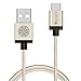 Type C Cable, iOrange-E USB C to USB 3.3Ft Braided Cable for Samsung Galaxy S8, OnePlus 2, Nexus 6P, 5X, LG G5, Lumia 950, Nokia N1, Nintendo Switch and Other USB Type C Devices, Gold