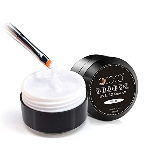 GDCOCO 15ml Nail Gel Nail Extension Nail Crystal Gel UV LED Soak Off Manicure Tool Natural Pink White Color