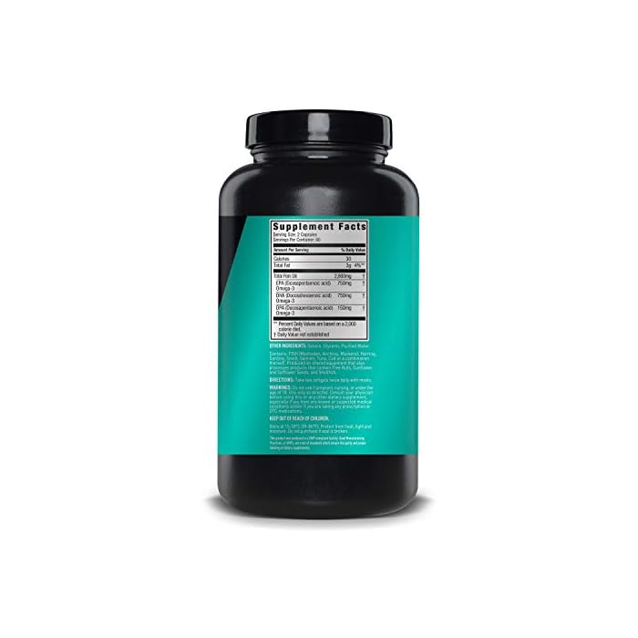 Omega JYM Fish Oil 2800mg, High Potency Omega 3, EPA, DHA, DPA for