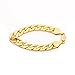 LIFETIME JEWELRY 11mm Flat Cuban Link Chain Bracelet for Men & Women 24k Gold Plated