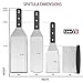 Leonyo 9 Pcs Griddle Grill Accessories, BBQ Accessories, Stainless Steel Metal Spatulas Scraper Grilling Tools Kit for Indoor & Outdoor Barbecue Cast Iron Flat Top Grill Camping Cooking