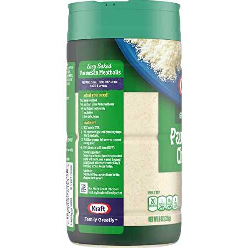 KRAFT PARMESAN GRATED CHEESE (8 OZ SHAKER)