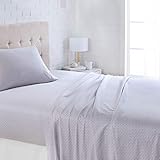 AmazonBasics Lightweight Super Soft Easy Care Microfiber Sheet Set with 16" Deep Pockets - Twin XL, Grey Crosshatch