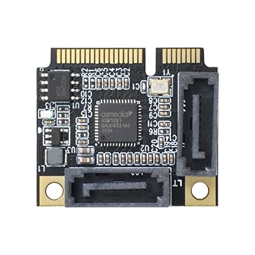 NFHK Mini PCI-E PCI Express to SATA 3.0 Dual Ports Adapter Converter Hard Drive Extension Card