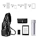 Travel Backpack Small Shoulder Bag Cross Body Sling Bags Fashion Chest Bag with USB Charging Port Headphone Plug For Mens Mans Teens Adults Outdoor Hiking or Multipurpose Daypacks - Black