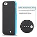 iPhone 5S Battery Case, iPhone SE Battery Case, JIUNAI iPhone 5S Portable Charger Recharge External Power Bank Charging Case 2500 mAh Battery Backup Protective Charger Case for iPhone 5 5S SE Blue