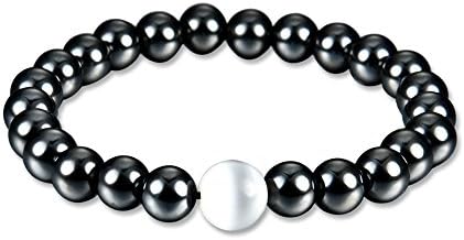 Yamao Natural Magnetic Healing Hemitate Bead Stretch Bracelet with Pearl (bl002-8)