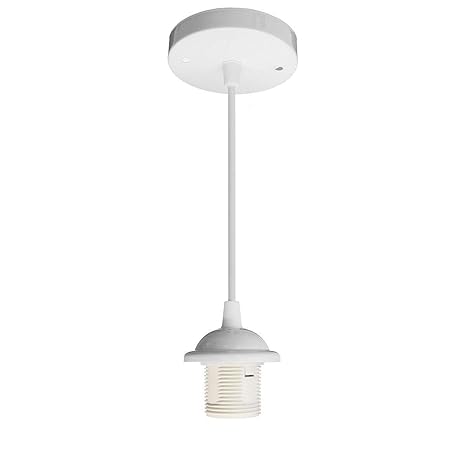 E27 Kulio Ceiling Rose Pendant With Lamp Holder Pvc Ceiling Rose