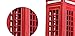 KAV Original British English Metal Alloy Money Coin Spare Change Piggy London Street Red Telephone Booth Bank Souvenir Model Box Jar, 14cm