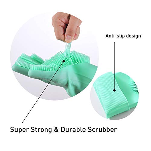image for SolidScrub Magic Silicone Gloves scrubbing Gloves for Dishes, dishwash