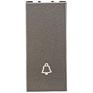 Havells ORO 10A Bell Push Switch (Magnesium Grey, Pack of 10)