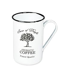 Taza de café   Enamelware aromático   primitiva Pa
